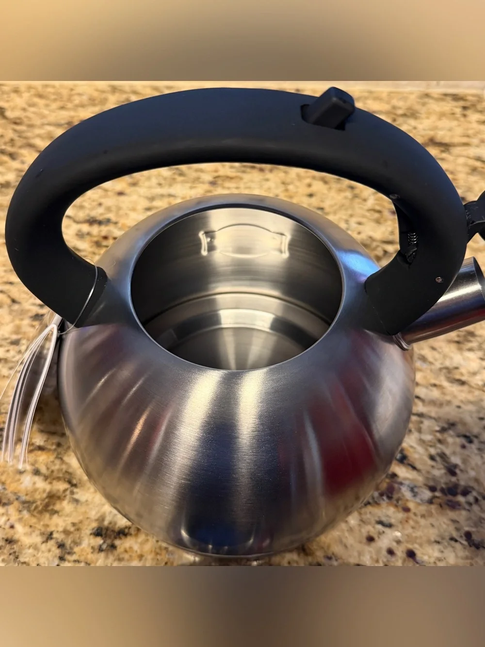 Brandani Italy 3 Qt Stainless Steel Whistling Tea Kettle Induction Stove Top NEW